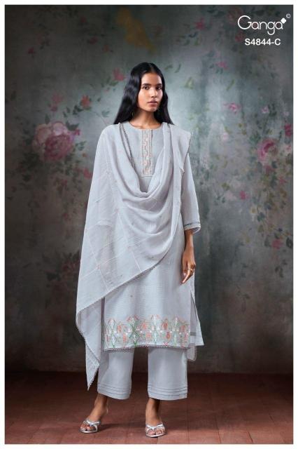 Ganga caaska 4844 gujrat dress material wholesale